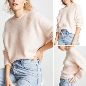 Vince Desert Rose Cream Alpaca Mohair Fuzzy Sweater
